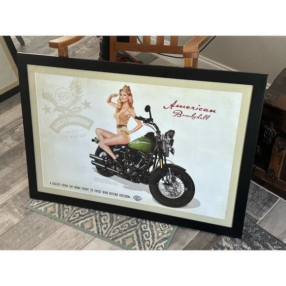 Harley Davidson Other - 2009 Harley Davidson American Bombshell 2 Sided Poster Marisa Miller 27" x 39"